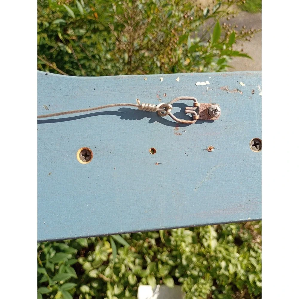 Rustic Blue Heart Wood Shelf Cottage Core 6 Peg 23